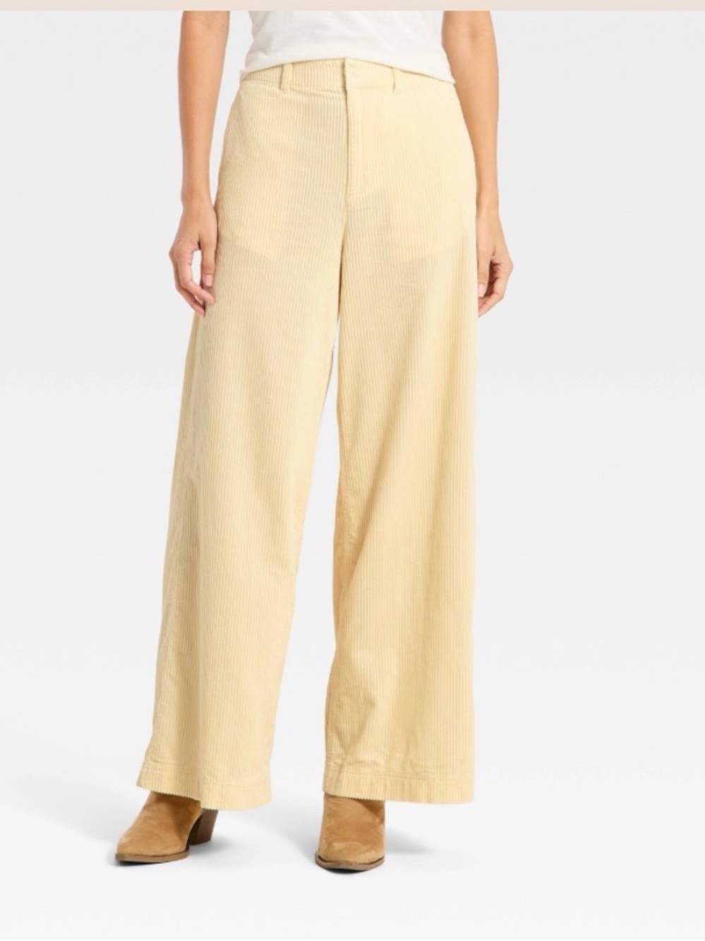 Brand new Universal Thread Wide-Leg Corduroy Pants in cream
